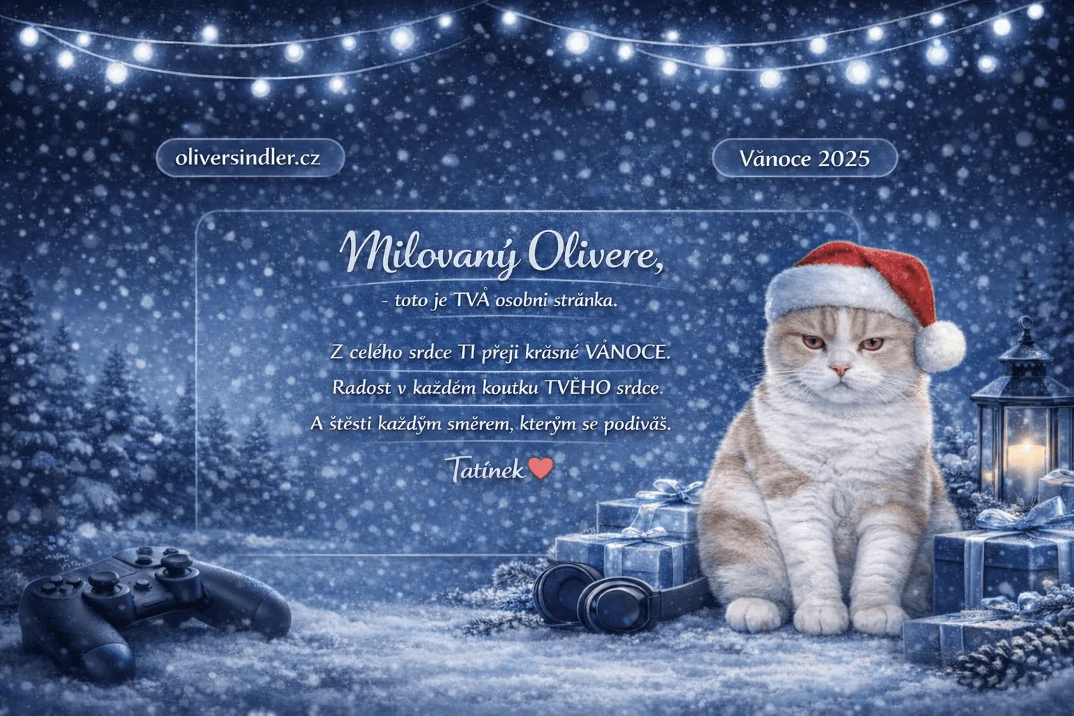 Vánoční přání pro Olivera